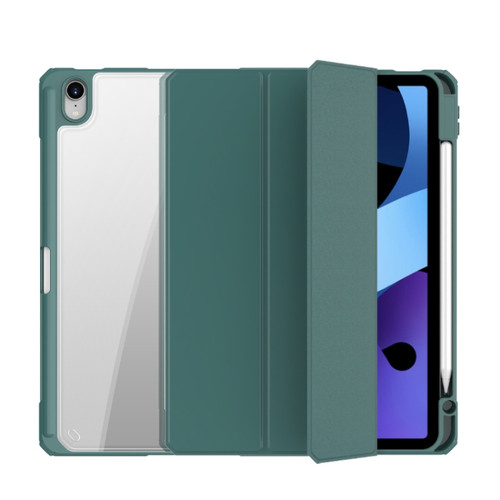 Mutural Pinyue Series PC + TPU Horizontal Flip Leather Case with Holder & Pen Slot & Sleep / Wake-up Function iPad Air 2022 / 2020 10.9 - Dark Green