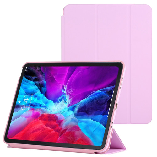 3-fold Horizontal Flip Smart Leather Case with Sleep / Wake-up Function & Holder iPad Air 2022 / 2020 10.9 - Pink