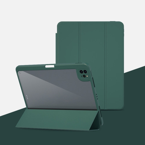 Magnetic Split Leather Smart Tablet Case iPad Air 2022 / 2020 10.9 - Dark Green