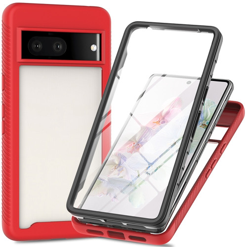 Googel Pixel 7 Pro Starry Sky Full Body Hybrid Shockproof Phone Case - Red