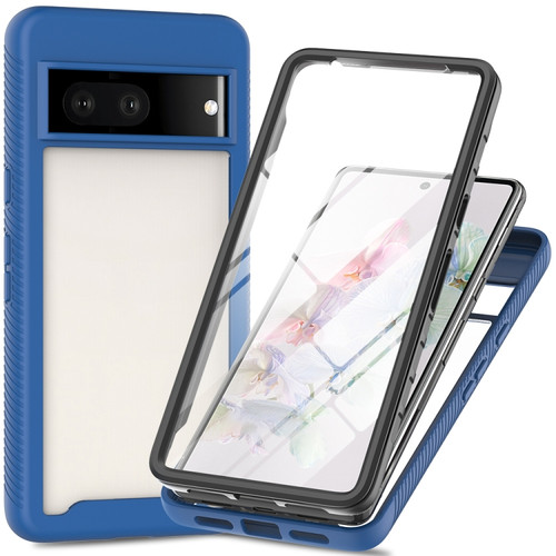 Googel Pixel 7 Pro Starry Sky Full Body Hybrid Shockproof Phone Case - Royal Blue