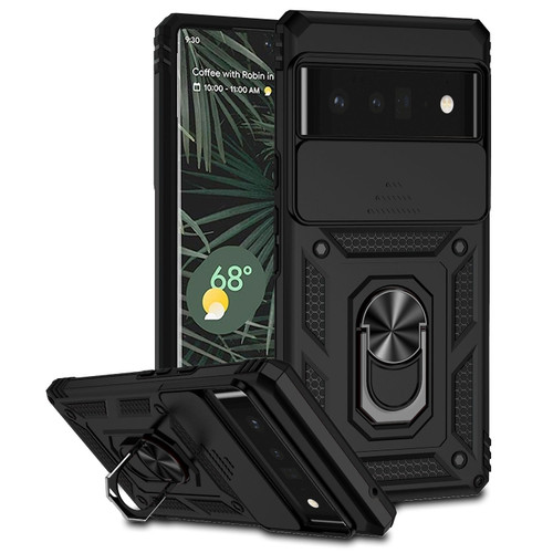 Google Pixel 6 Pro Sliding Camshield Holder Phone Case - Black