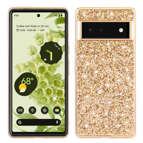 Google Pixel 7 / 7 Pro Glitter Powder Shockproof TPU Phone Case - Gold