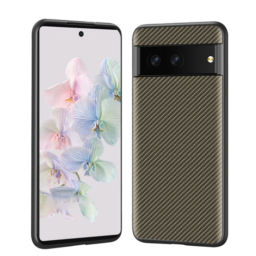 Google Pixel 7 Pro 5G Ultra-thin Carbon Fiber Texture Printing Phone Case - Gold