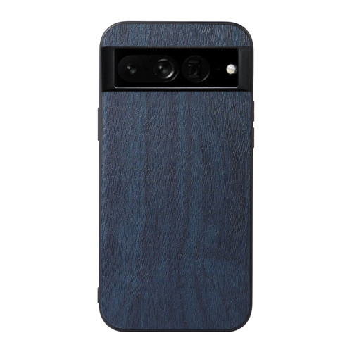 Google Pixel 7 Pro 5G Wood Texture PU Phone Case - Blue