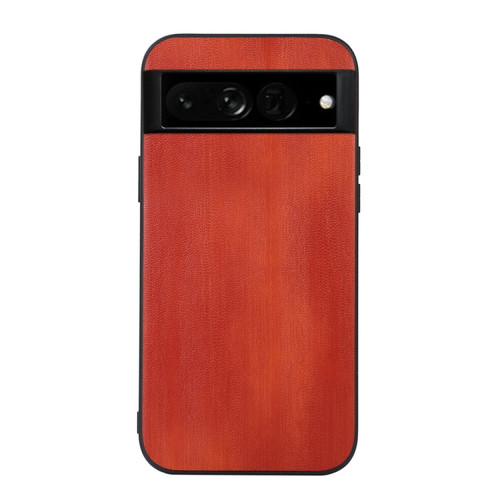 Google Pixel 7 Pro 5G Yellow Cow Texture PU Phone Case - Brown