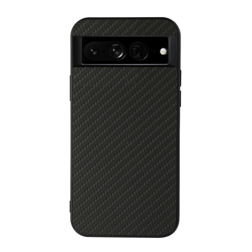 Google Pixel 7 Pro Accurate Hole Carbon Fiber Texture PU Phone Case - Black