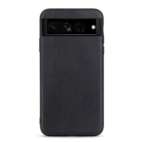 Google Pixel 7 Pro Accurate Hole Lambskin Texture Genuine Leather Phone Case - Black