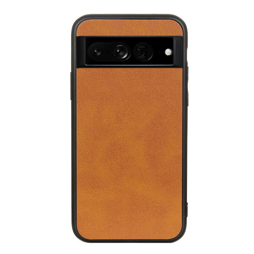 Google Pixel 7 Pro Accurate Hole Two-color Calf Texture PU Phone Case - Brown