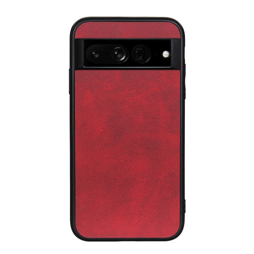 Google Pixel 7 Pro Accurate Hole Two-color Calf Texture PU Phone Case - Red