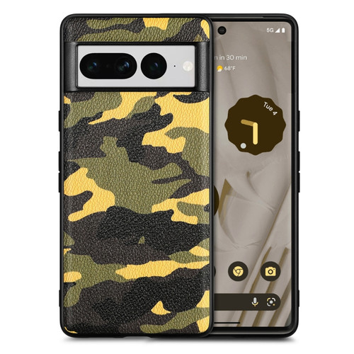 Google Pixel 7 Pro Camouflage Leather Phone Case - Yellow