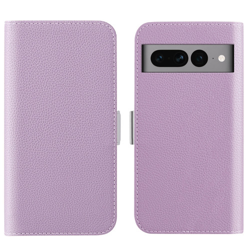 Google Pixel 7 Pro Candy Color Litchi Texture Leather Phone Case - Light Purple