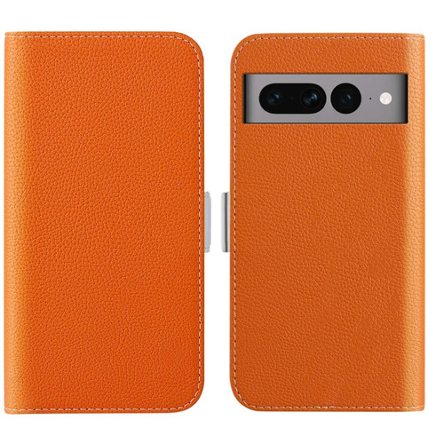 Google Pixel 7 Pro Candy Color Litchi Texture Leather Phone Case - Orange