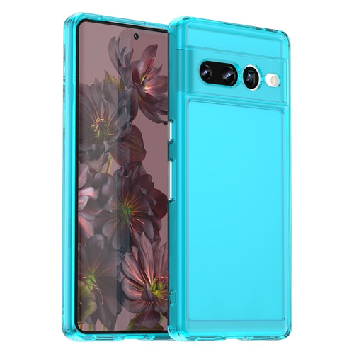 Google Pixel 7 Pro Candy Series TPU Phone Case - Transparent Blue