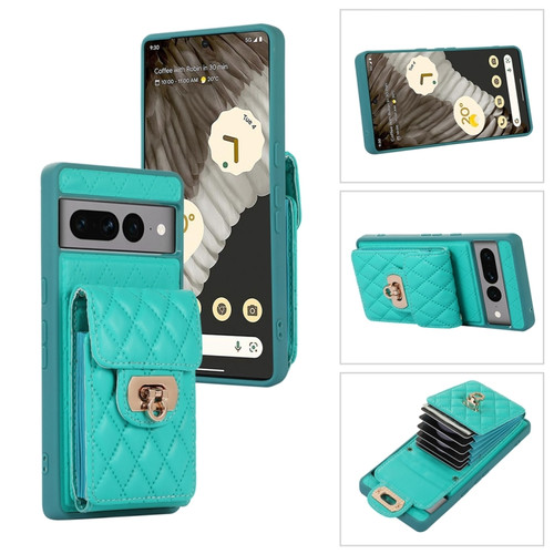 Google Pixel 7 Pro Card Slot Leather Phone Case - Mint Green