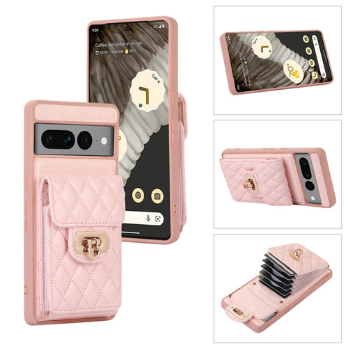Google Pixel 7 Pro Card Slot Leather Phone Case - Pink