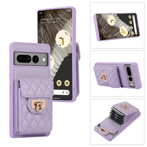 Google Pixel 7 Pro Card Slot Leather Phone Case - Purple