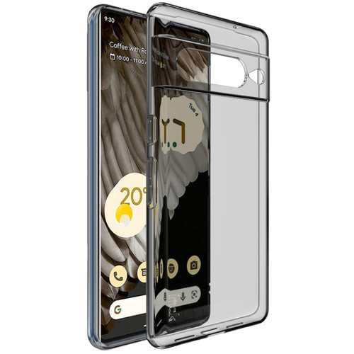 Google Pixel 7 Pro IMAK UX-5 Series Transparent Shockproof TPU Protective Phone Case - Transparent  Black