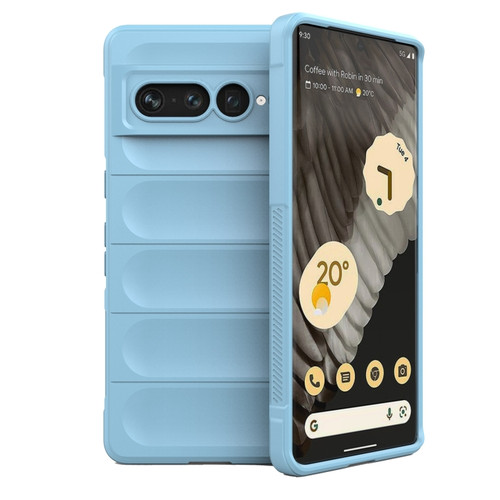 Google Pixel 7 Pro Magic Shield TPU + Flannel Phone Case - Light Blue