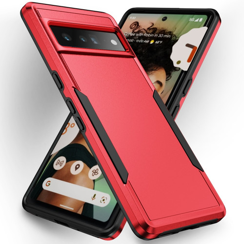 Google Pixel 7 Pro Pioneer Armor Heavy Duty PC + TPU Phone Case - Red+Black