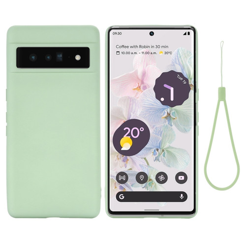 Google Pixel 7 Pro Pure Color Liquid Silicone Shockproof Phone Case - Green