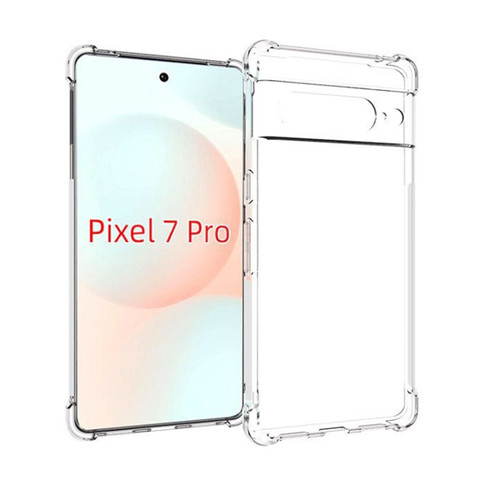 Google Pixel 7 Pro Shockproof Non-slip Thickening TPU Phone Case - Transparent
