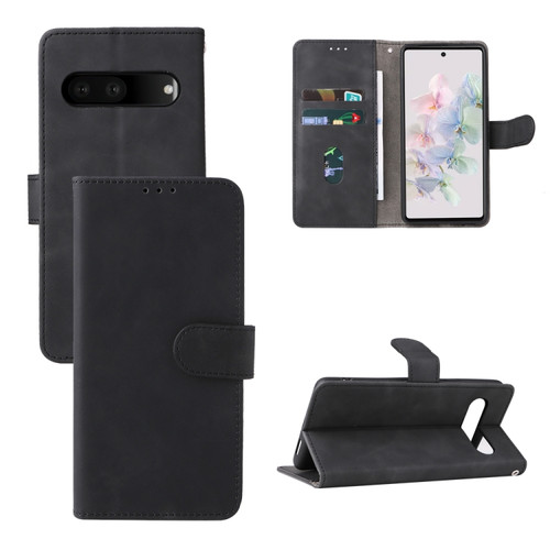 Google Pixel 7 Pro Skin Feel Magnetic Flip Leather Phone Case - Black