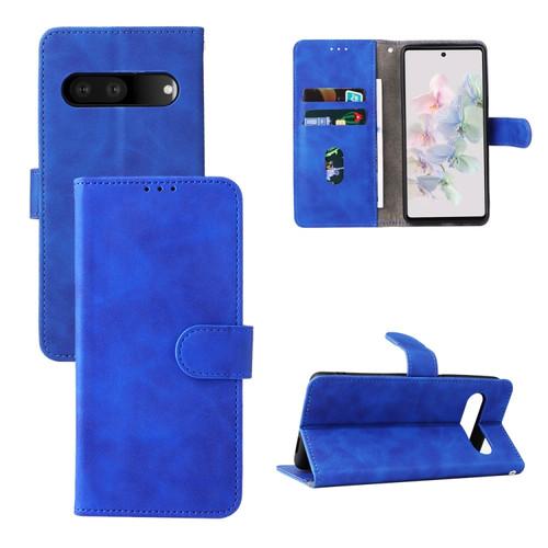 Google Pixel 7 Pro Skin Feel Magnetic Flip Leather Phone Case - Blue