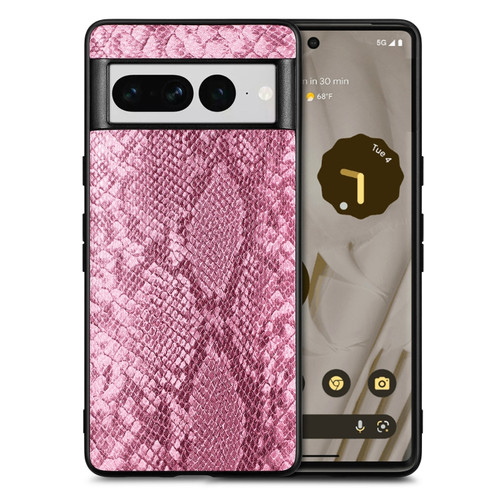 Google Pixel 7 Pro SnakeskinLeather Phone Case - Pink