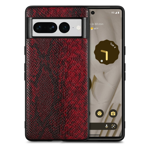 Google Pixel 7 Pro SnakeskinLeather Phone Case - Red