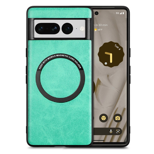 Google Pixel 7 Pro Solid Color Leather Skin Back Cover Phone Case - Green