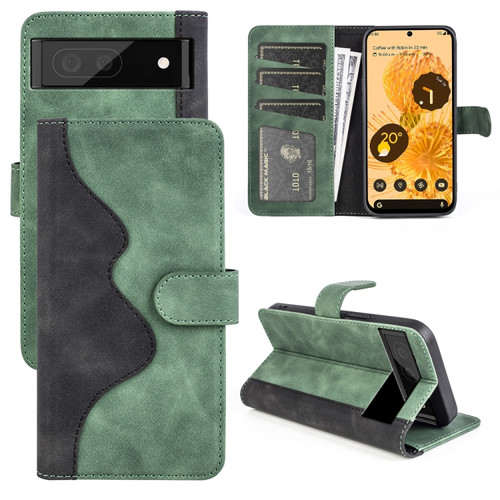 Google Pixel 7 Pro Stitching Horizontal Flip Leather Phone Case - Green