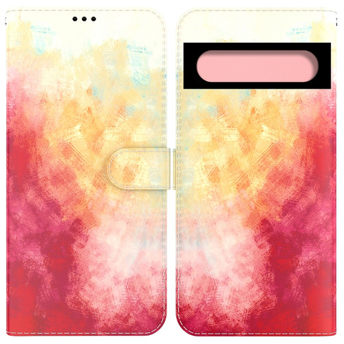 Google Pixel 7 Pro Watercolor Pattern Horizontal Flip Leather Phone Case - Spring Cherry