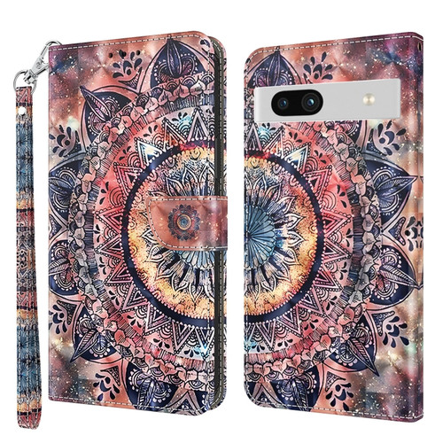 Google Pixel 7a 5G 3D Painted Leather Phone Case - Colorful Mandala