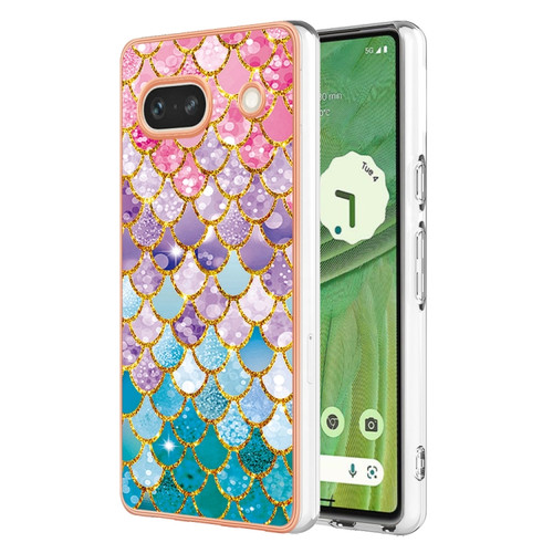Google Pixel 7a Electroplating IMD TPU Phone Case - Colorful Scales