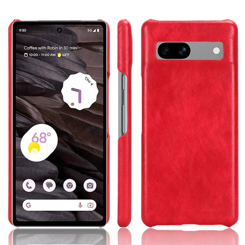 Google Pixel 7a Litchi Texture Back Cover Phone Case - Red