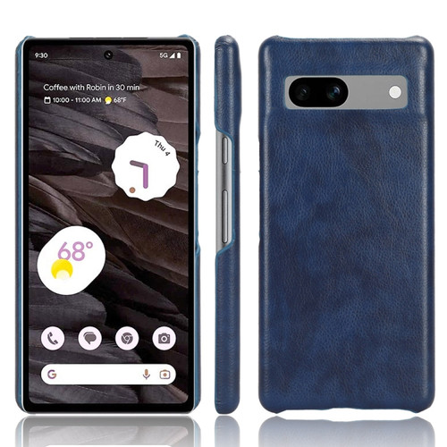 Google Pixel 7a Litchi Texture Back Cover Phone Case - Blue