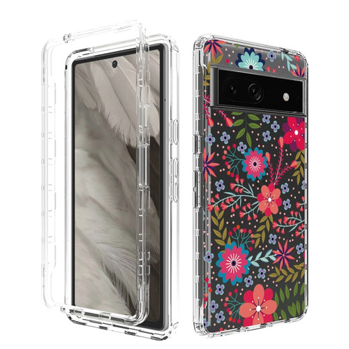 Google Pixel 7a Transparent Painted Phone Case - Small Floral