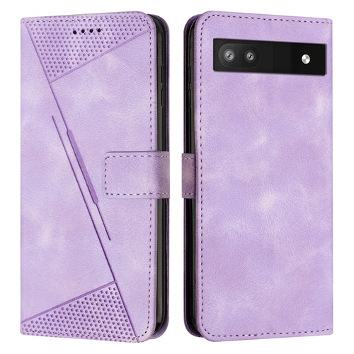 Google Pixel 7a Dream Triangle Leather Phone Case with Lanyard - Purple