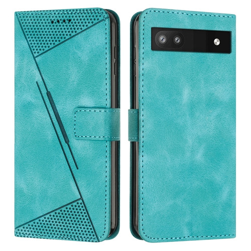 Google Pixel 7a Dream Triangle Leather Phone Case with Lanyard - Green