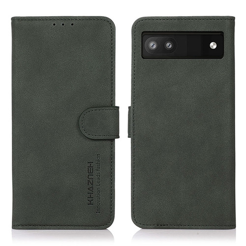 Google Pixel 7a KHAZNEH Matte Texture Leather Phone Case - Green