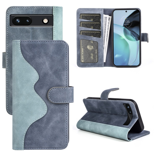 Google Pixel 7a Stitching Horizontal Flip Leather Phone Case - Blue