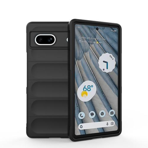 Google Pixel 7a Magic Shield TPU + Flannel Phone Case - Black