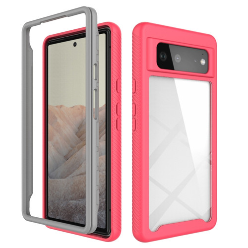 Google Pixel 6 Starry Sky Solid Color Series Shockproof PC + TPU Case - Rose Red