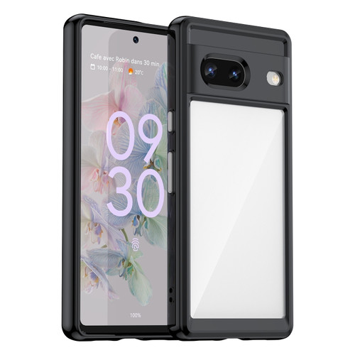 Google Pixel 7 5G Colorful Series Acrylic + TPU Phone Case - Black
