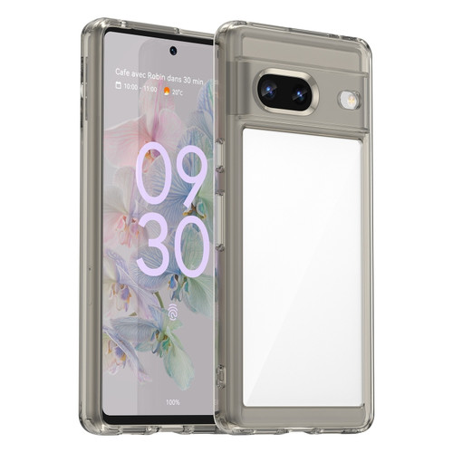 Google Pixel 7 5G Colorful Series Acrylic + TPU Phone Case - Transparent Grey