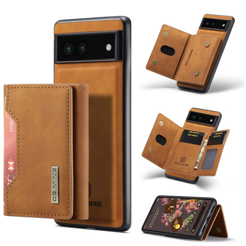 Google Pixel 7 5G DG.MING M2 Series 3-Fold Multi Card Bag Phone Case - Brown