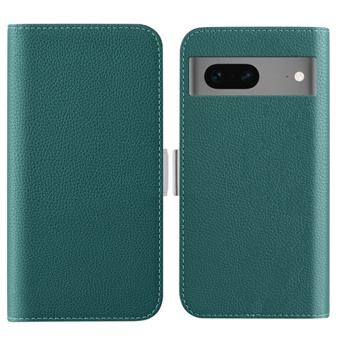 Google Pixel 7 Candy Color Litchi Texture Leather Phone Case - Dark Green