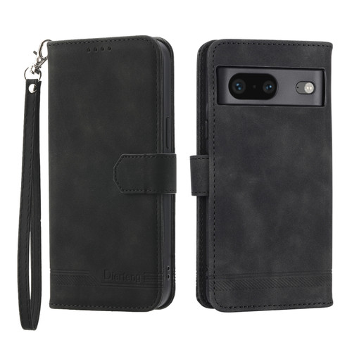 Google Pixel 7 Dierfeng Dream Line TPU + PU Leather Phone Case - Black