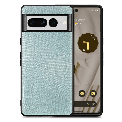 Google Pixel 7 Flow Color Leather Back Cover Phone Case - Blue